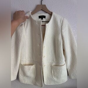 Talbots Women's Wool Cream Jacket/Blazer